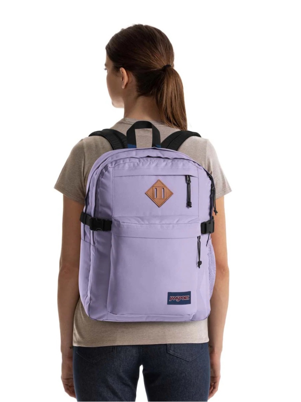 JanSport Cool Student Backpack Pastel Lilac Laptop School Travel Book Bag